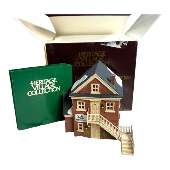 Dept 56 Disney Parks Village Series Olde World Antiques With Original Box Cord - Picture 1 of 14